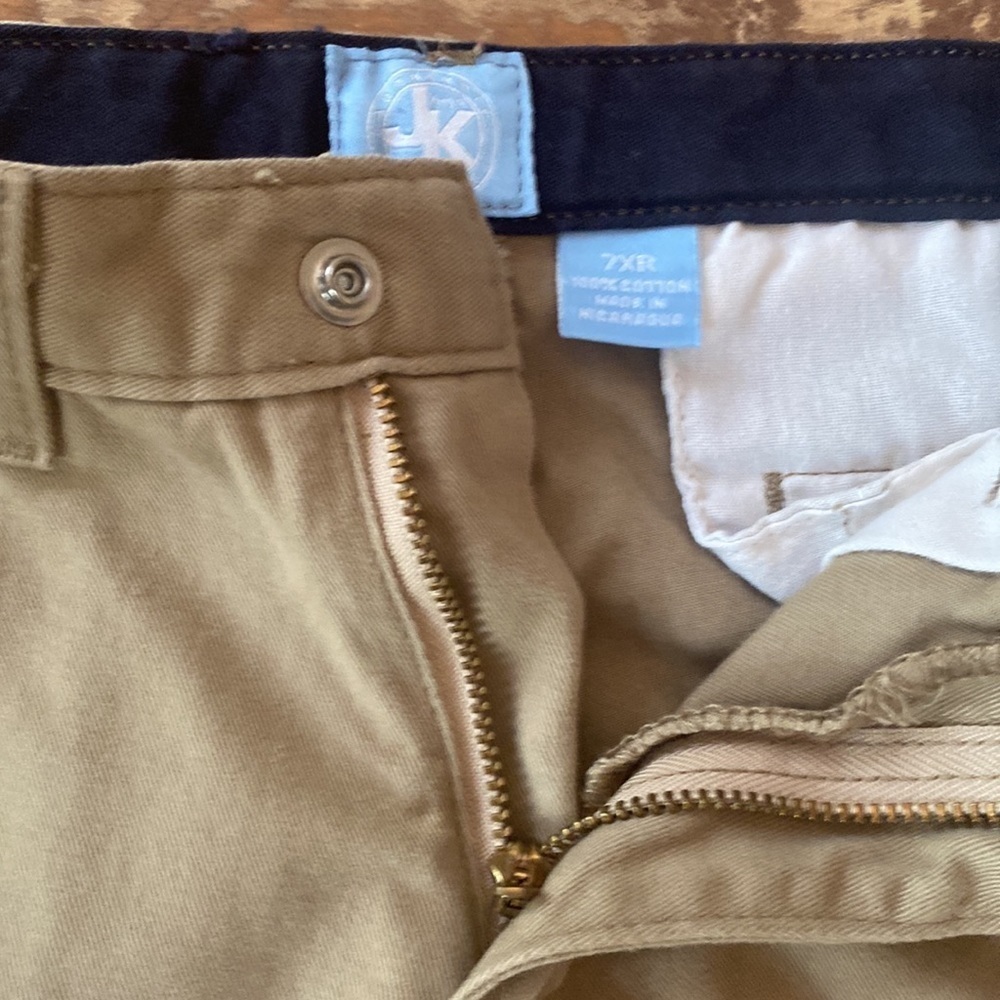 NWOT tan pants boys size 7 - Picture 3 of 3